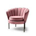 Halmar ANGELO fotel wypoczynkowy różowy / czarny materiał: tkanina - velvet / stal malowana proszkowo Halmar ANGELO fotel wypoczynkowy różowy / czarny materiał: tkanina - velvet / stal malowana proszkowo