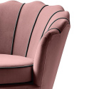 Halmar ANGELO fotel wypoczynkowy różowy / czarny materiał: tkanina - velvet / stal malowana proszkowo Halmar ANGELO fotel wypoczynkowy różowy / czarny materiał: tkanina - velvet / stal malowana proszkowo