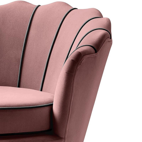 Halmar ANGELO fotel wypoczynkowy różowy / czarny materiał: tkanina - velvet / stal malowana proszkowo Halmar ANGELO fotel wypoczynkowy różowy / czarny materiał: tkanina - velvet / stal malowana proszkowo
