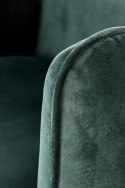 Halmar BRASIL fotel wypoczynkowy ciemny zielony/ czarny, materiał: tkanina - velvet /metal Halmar BRASIL fotel wypoczynkowy ciemny zielony/ czarny, materiał: tkanina - velvet /metal