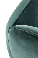 Halmar BRASIL fotel wypoczynkowy ciemny zielony/ czarny, materiał: tkanina - velvet /metal Halmar BRASIL fotel wypoczynkowy ciemny zielony/ czarny, materiał: tkanina - velvet /metal