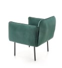 Halmar BRASIL fotel wypoczynkowy ciemny zielony/ czarny, materiał: tkanina - velvet /metal Halmar BRASIL fotel wypoczynkowy ciemny zielony/ czarny, materiał: tkanina - velvet /metal