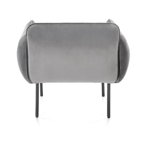 Halmar BRASIL fotel wypoczynkowy popielaty / czarny, materiał: tkanina - velvet /metal Halmar BRASIL fotel wypoczynkowy popielaty / czarny, materiał: tkanina - velvet /metal