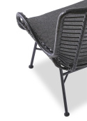 Halmar IKARO 2 fotel wypoczynkowy czarny / popielaty, materiał: rattan syntetyczny / stal Halmar IKARO 2 fotel wypoczynkowy czarny / popielaty, materiał: rattan syntetyczny / stal