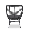 Halmar IKARO 2 fotel wypoczynkowy czarny / popielaty, materiał: rattan syntetyczny / stal Halmar IKARO 2 fotel wypoczynkowy czarny / popielaty, materiał: rattan syntetyczny / stal