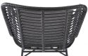 Halmar IKARO 2 fotel wypoczynkowy czarny / popielaty, materiał: rattan syntetyczny / stal Halmar IKARO 2 fotel wypoczynkowy czarny / popielaty, materiał: rattan syntetyczny / stal