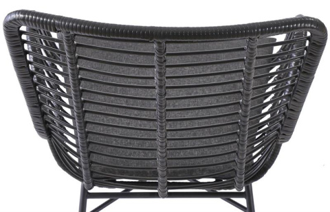 Halmar IKARO 2 fotel wypoczynkowy czarny / popielaty, materiał: rattan syntetyczny / stal Halmar IKARO 2 fotel wypoczynkowy czarny / popielaty, materiał: rattan syntetyczny / stal