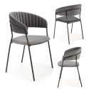 Halmar K426 krzesło popielaty, ( szary ) materiał: tkanina velvet / stal malowana proszkowo Halmar K426 krzesło popielaty, ( szary ) materiał: tkanina velvet / stal malowana proszkowo