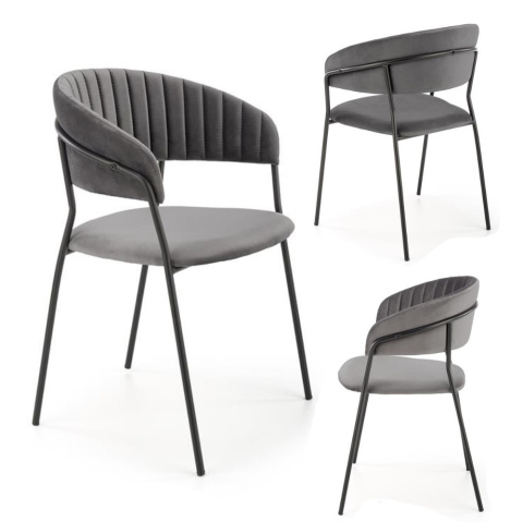Halmar K426 krzesło popielaty, ( szary ) materiał: tkanina velvet / stal malowana proszkowo Halmar K426 krzesło popielaty, ( szary ) materiał: tkanina velvet / stal malowana proszkowo