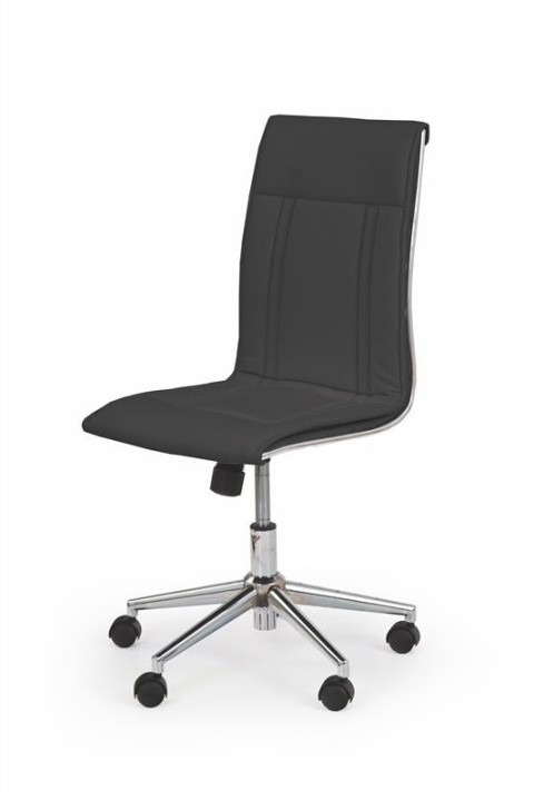 Halmar PORTOS fotel obrotowy pracowniczy czarny, mechanizm TILT, materiał ekoskóra Halmar PORTOS fotel obrotowy pracowniczy czarny, mechanizm TILT, materiał ekoskóra