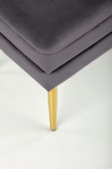 ŁAWAKA PUFA Z FUNKCJĄ POJEMNIKA VELVA TAPICEROWANA PROSTOKĄTNA tkanina velvet POPIELATY / nogi STAL chromowana ZŁOTE Halmar ŁAWAKA PUFA Z FUNKCJĄ POJEMNIKA VELVA TAPICEROWANA PROSTOKĄTNA tkanina velvet POPIELATY / nogi STAL chromowana ZŁOTE Halmar