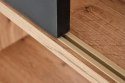 Halmar regał REG23 stojący do salonu, pracowni dąb wotan / czarny - płyta laminowana - regał z półkami fronty przesuwne Halmar regał REG23 stojący do salonu, pracowni dąb wotan / czarny - płyta laminowana - regał z półkami fronty przesuwne