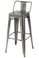 King Home Hoker Krzesło barowe TOWER BACK 66 (Paris) metal do domu i do lokalu