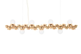 King Home Lampa wisząca PEARLS 120 złota metalowa klosze białe 7xE27