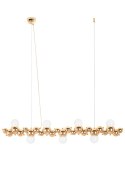King Home Lampa wisząca PEARLS 120 złota metalowa klosze białe 7xE27 King Home Lampa wisząca PEARLS 120 złota metalowa klosze białe 7xE27