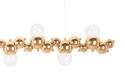 King Home Lampa wisząca PEARLS 120 złota metalowa klosze białe 7xE27 King Home Lampa wisząca PEARLS 120 złota metalowa klosze białe 7xE27