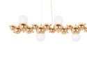 King Home Lampa wisząca PEARLS 120 złota metalowa klosze białe 7xE27 King Home Lampa wisząca PEARLS 120 złota metalowa klosze białe 7xE27