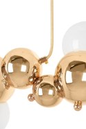 King Home Lampa wisząca PEARLS 120 złota metalowa klosze białe 7xE27 King Home Lampa wisząca PEARLS 120 złota metalowa klosze białe 7xE27