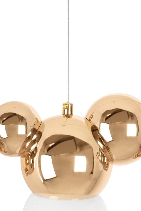 King Home Lampa wisząca PEARLS 120 złota metalowa klosze białe 7xE27 King Home Lampa wisząca PEARLS 120 złota metalowa klosze białe 7xE27