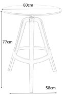King Home Stół MIRA 60 okrągły fi60 cm czarny tworzywo PP stabilny i lekki do domu i do lokalu King Home Stół MIRA 60 okrągły fi60 cm czarny tworzywo PP stabilny i lekki do domu i do lokalu