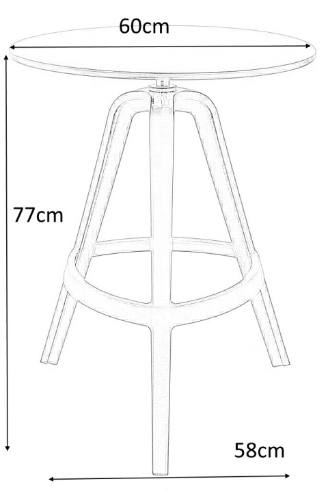 King Home Stół MIRA 60 okrągły fi60 cm czarny tworzywo PP stabilny i lekki do domu i do lokalu King Home Stół MIRA 60 okrągły fi60 cm czarny tworzywo PP stabilny i lekki do domu i do lokalu