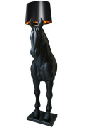 King Home Lampa podłogowa KOŃ HORSE STAND M czarna - włókno szklane E27