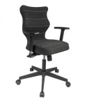 OD RĘKI - Entelo NERO black Deco 17 rozm. 6 - dobre krzesło, fotel obrotowy do biurka OD RĘKI - Entelo NERO black Deco 17 rozm. 6 - dobre krzesło, fotel obrotowy do biurka