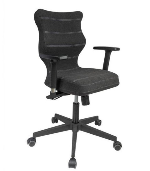 OD RĘKI - Entelo NERO black Deco 17 rozm. 6 - dobre krzesło, fotel obrotowy do biurka OD RĘKI - Entelo NERO black Deco 17 rozm. 6 - dobre krzesło, fotel obrotowy do biurka