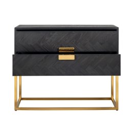 Richmond Interiors RICHMOND komoda BLACKBONE GOLD - 2 szuflady