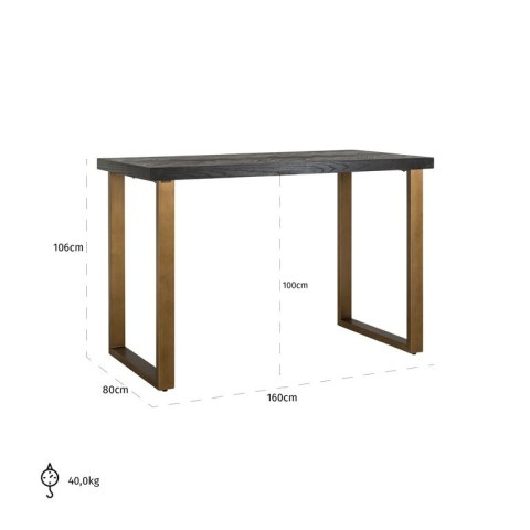 Richmond Interiors RICHMOND stół barowy BLACKBONE BRASS Richmond Interiors RICHMOND stół barowy BLACKBONE BRASS