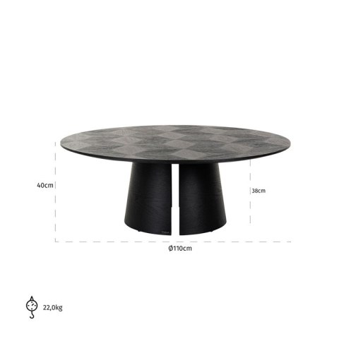 Richmond Interiors RICHMOND stolik kawowy BLAX 110 Richmond Interiors RICHMOND stolik kawowy BLAX 110
