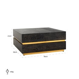 Richmond Interiors RICHMOND stolik kawowy BLACKBONE GOLD 90