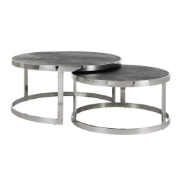 Richmond Interiors RICHMOND stolik kawowy BLACKBONE SILVER - zestaw