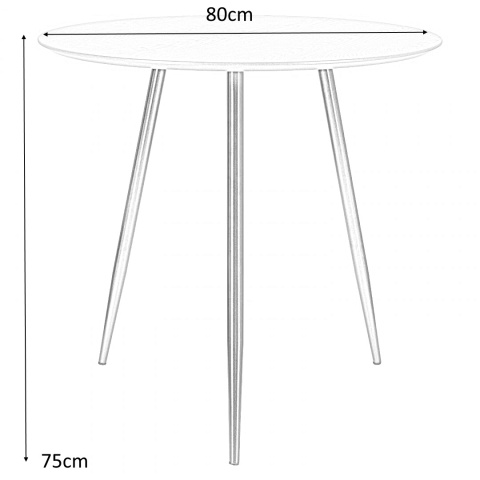 Simplet Stół okrągły Sottile fi80cm płyta laminowana kolor naturalny nogi metalowe czarny do domu i do lokalu Simplet Stół okrągły Sottile fi80cm płyta laminowana kolor naturalny nogi metalowe czarny do domu i do lokalu