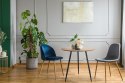 Simplet Stół okrągły Sottile fi80cm płyta laminowana kolor naturalny nogi metalowe czarny do domu i do lokalu Simplet Stół okrągły Sottile fi80cm płyta laminowana kolor naturalny nogi metalowe czarny do domu i do lokalu
