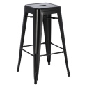 D2.DESIGN Hoker Stołek barowy Paris 66cm czarny inspirowany Tolix metal malowany proszkowo wykonany ręcznie D2.DESIGN Hoker Stołek barowy Paris 66cm czarny inspirowany Tolix metal malowany proszkowo wykonany ręcznie