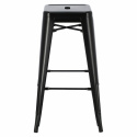 D2.DESIGN Hoker Stołek barowy Paris 66cm czarny inspirowany Tolix metal malowany proszkowo wykonany ręcznie D2.DESIGN Hoker Stołek barowy Paris 66cm czarny inspirowany Tolix metal malowany proszkowo wykonany ręcznie