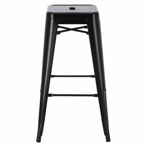 D2.DESIGN Hoker Stołek barowy Paris 66cm czarny inspirowany Tolix metal malowany proszkowo wykonany ręcznie D2.DESIGN Hoker Stołek barowy Paris 66cm czarny inspirowany Tolix metal malowany proszkowo wykonany ręcznie