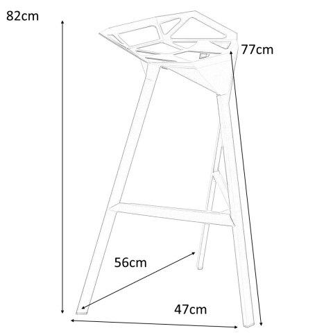 D2.DESIGN Stołek barowy Gap czerwony D2.DESIGN Stołek barowy Gap czerwony