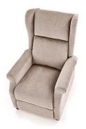 Halmar AGUSTIN M fotel rozkładany z funkcją masażu beżowy z masażem i podgrzewaniem
