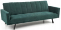 SOFA KANAPA ROZKŁADANA ARMANDO Halmar tapicerowana CIEMNO ZIELONA tkanina VELVET stal malowana proszkowo DEKORACYJNE PRZESZYCIA SOFA KANAPA ROZKŁADANA ARMANDO Halmar tapicerowana CIEMNO ZIELONA tkanina VELVET stal malowana proszkowo DEKORACYJNE PRZESZYCIA