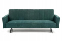 SOFA KANAPA ROZKŁADANA ARMANDO Halmar tapicerowana CIEMNO ZIELONA tkanina VELVET stal malowana proszkowo DEKORACYJNE PRZESZYCIA SOFA KANAPA ROZKŁADANA ARMANDO Halmar tapicerowana CIEMNO ZIELONA tkanina VELVET stal malowana proszkowo DEKORACYJNE PRZESZYCIA