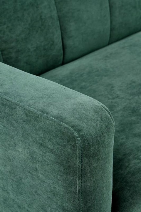 SOFA KANAPA ROZKŁADANA ARMANDO Halmar tapicerowana CIEMNO ZIELONA tkanina VELVET stal malowana proszkowo DEKORACYJNE PRZESZYCIA SOFA KANAPA ROZKŁADANA ARMANDO Halmar tapicerowana CIEMNO ZIELONA tkanina VELVET stal malowana proszkowo DEKORACYJNE PRZESZYCIA