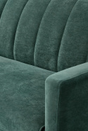 SOFA KANAPA ROZKŁADANA ARMANDO Halmar tapicerowana CIEMNO ZIELONA tkanina VELVET stal malowana proszkowo DEKORACYJNE PRZESZYCIA SOFA KANAPA ROZKŁADANA ARMANDO Halmar tapicerowana CIEMNO ZIELONA tkanina VELVET stal malowana proszkowo DEKORACYJNE PRZESZYCIA