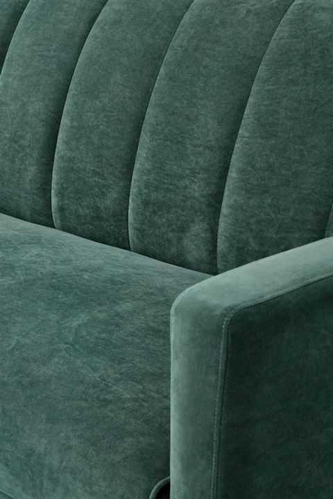SOFA KANAPA ROZKŁADANA ARMANDO Halmar tapicerowana CIEMNO ZIELONA tkanina VELVET stal malowana proszkowo DEKORACYJNE PRZESZYCIA SOFA KANAPA ROZKŁADANA ARMANDO Halmar tapicerowana CIEMNO ZIELONA tkanina VELVET stal malowana proszkowo DEKORACYJNE PRZESZYCIA