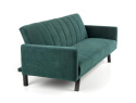 SOFA KANAPA ROZKŁADANA ARMANDO Halmar tapicerowana CIEMNO ZIELONA tkanina VELVET stal malowana proszkowo DEKORACYJNE PRZESZYCIA SOFA KANAPA ROZKŁADANA ARMANDO Halmar tapicerowana CIEMNO ZIELONA tkanina VELVET stal malowana proszkowo DEKORACYJNE PRZESZYCIA