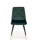 Halmar K438 krzesło ciemny zielony, materiał: tkanina velvet / stal malowana Halmar K438 krzesło ciemny zielony, materiał: tkanina velvet / stal malowana