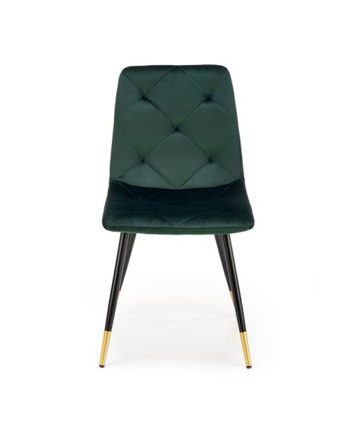 Halmar K438 krzesło ciemny zielony, materiał: tkanina velvet / stal malowana Halmar K438 krzesło ciemny zielony, materiał: tkanina velvet / stal malowana