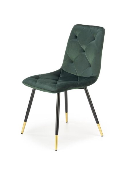 Halmar K438 krzesło ciemny zielony, materiał: tkanina velvet / stal malowana Halmar K438 krzesło ciemny zielony, materiał: tkanina velvet / stal malowana