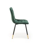 Halmar K438 krzesło ciemny zielony, materiał: tkanina velvet / stal malowana Halmar K438 krzesło ciemny zielony, materiał: tkanina velvet / stal malowana